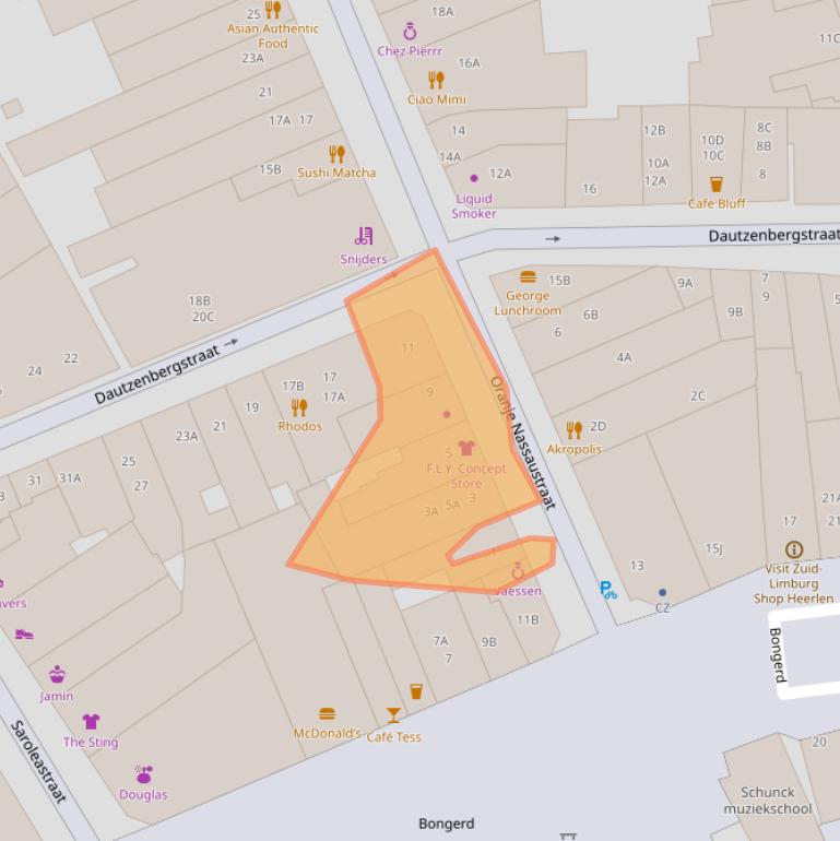 Kaart van postcodegebied 6411LD.