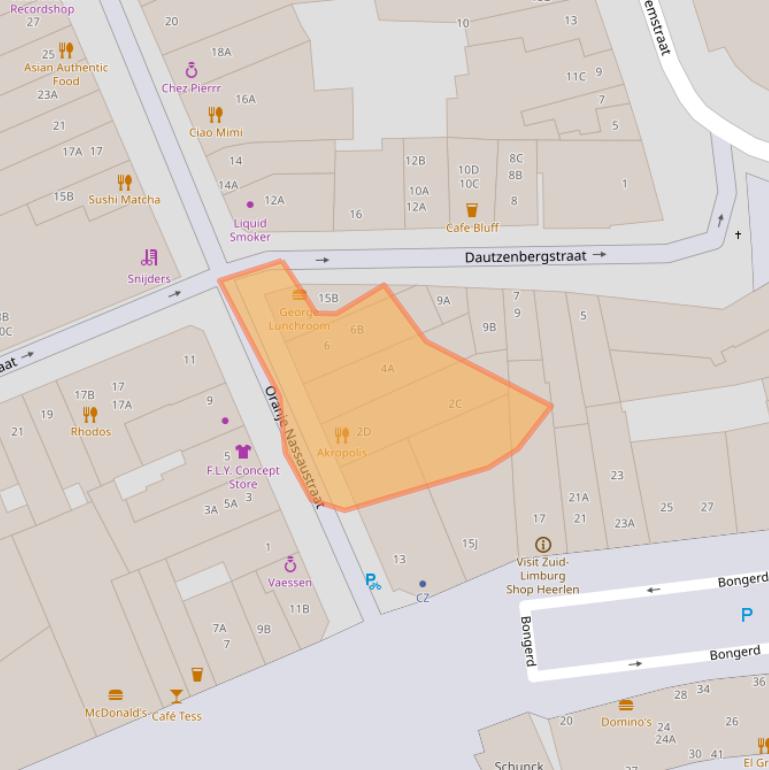 Kaart van postcodegebied 6411LG.