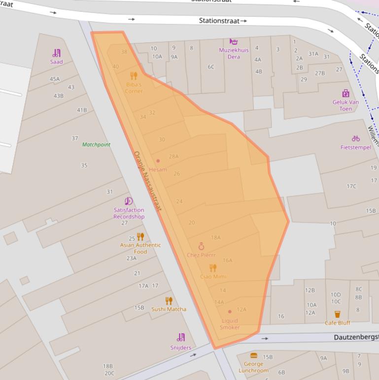 Kaart van postcodegebied 6411LH.