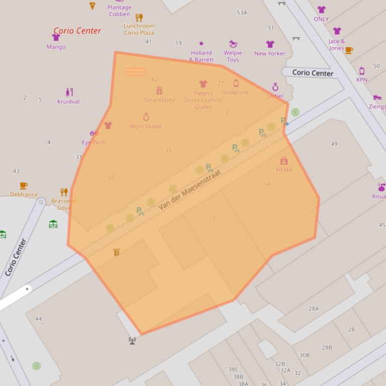 Kaart van postcodegebied 6411LP.