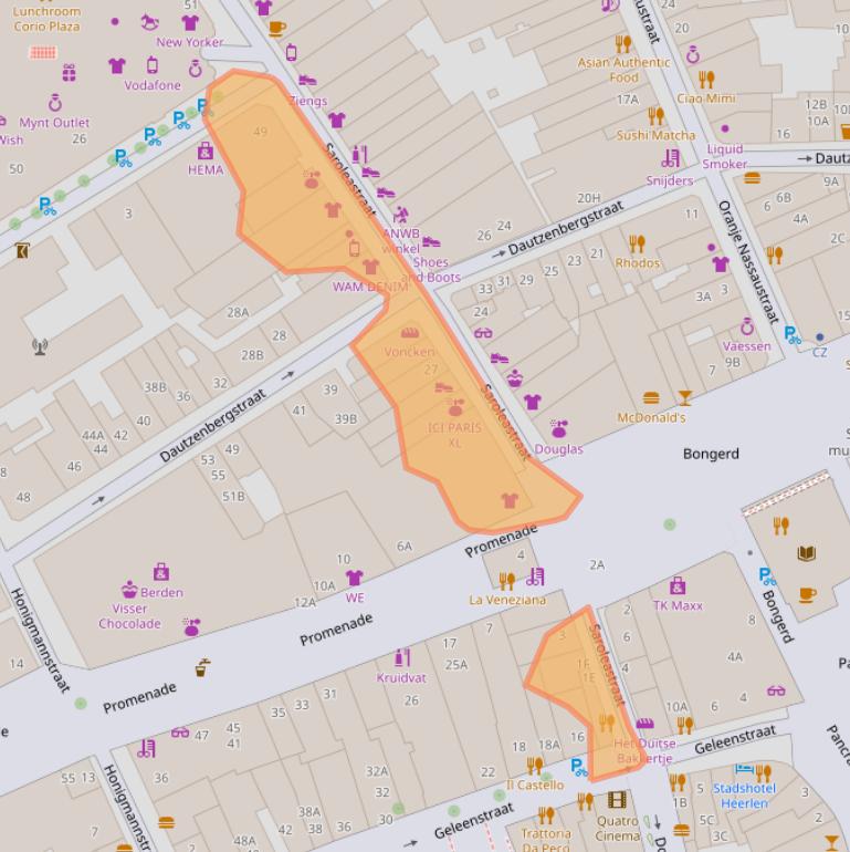 Kaart van postcodegebied 6411LR.