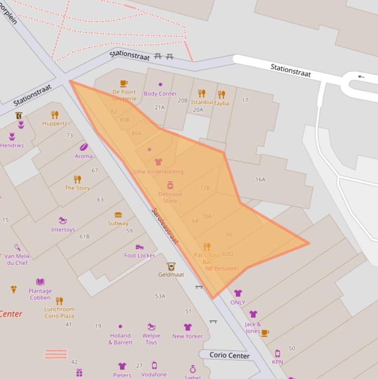 Kaart van postcodegebied 6411LW.