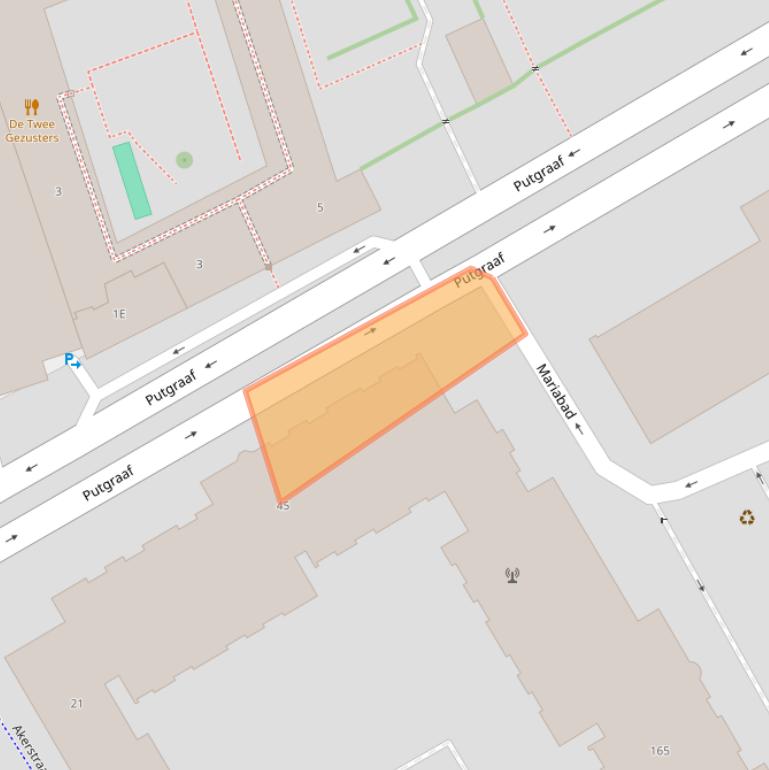 Kaart van postcodegebied 6411MB.