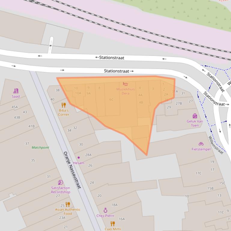 Kaart van postcodegebied 6411NG.