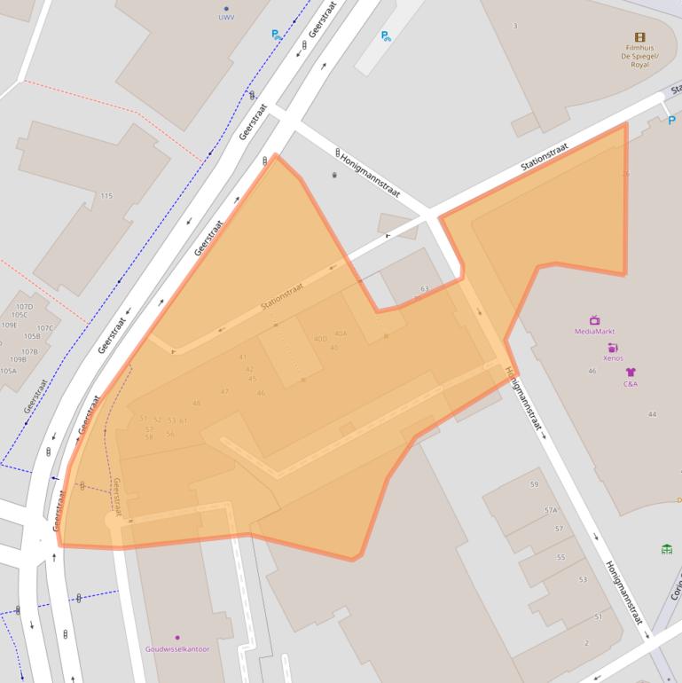 Kaart van postcodegebied 6411NK.