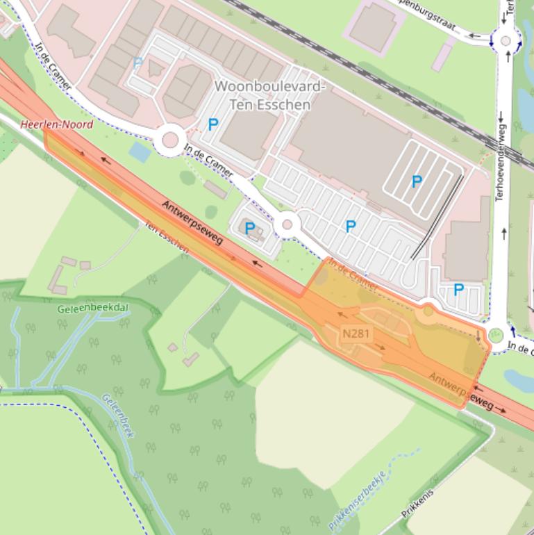 Kaart van postcodegebied 6411RR.