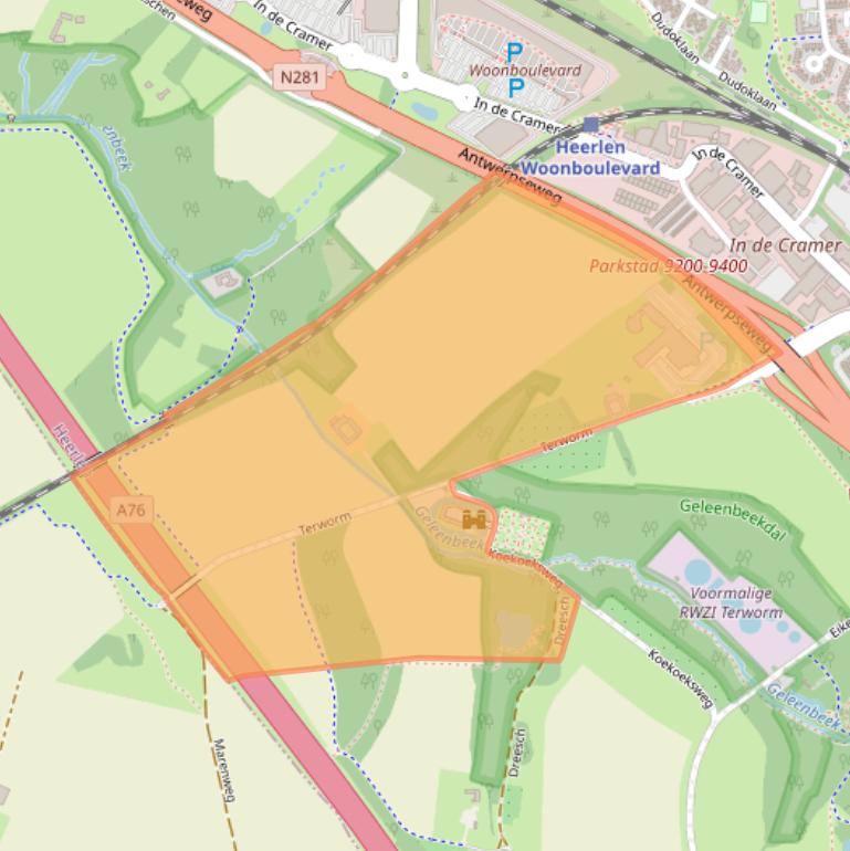 Kaart van postcodegebied 6411RV.