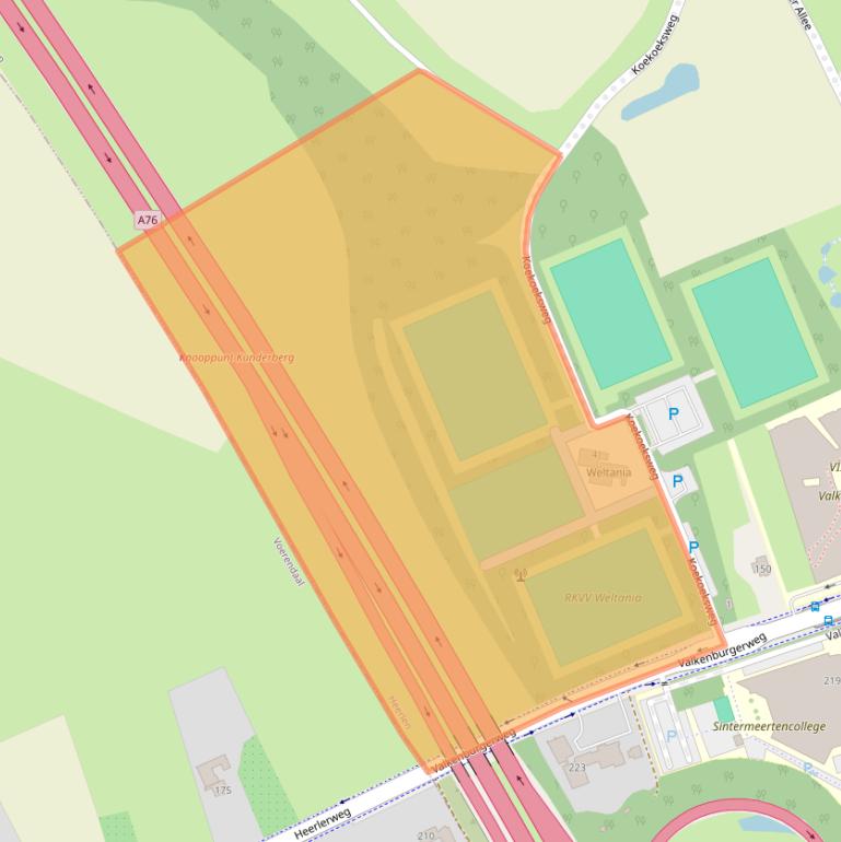 Kaart van postcodegebied 6411RX.