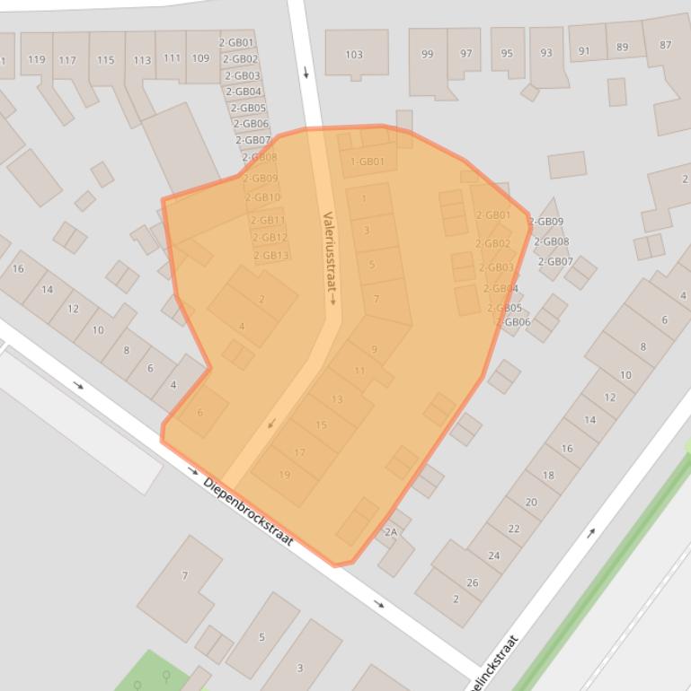 Kaart van postcodegebied 6411TH.