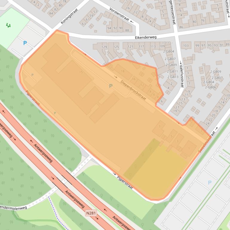 Kaart van postcodegebied 6411TJ.