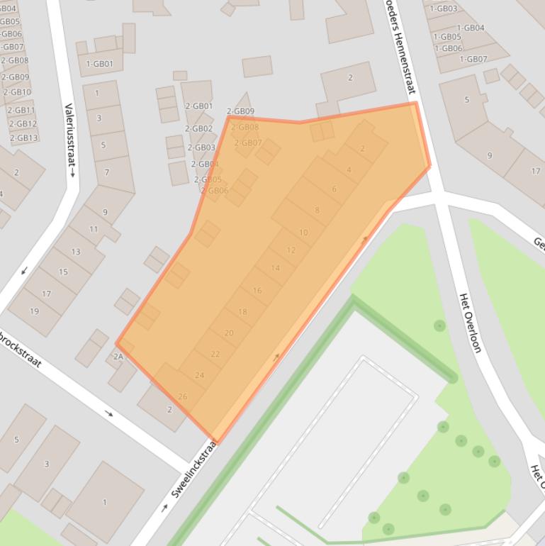 Kaart van postcodegebied 6411TK.