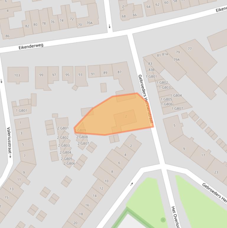 Kaart van postcodegebied 6411TM.