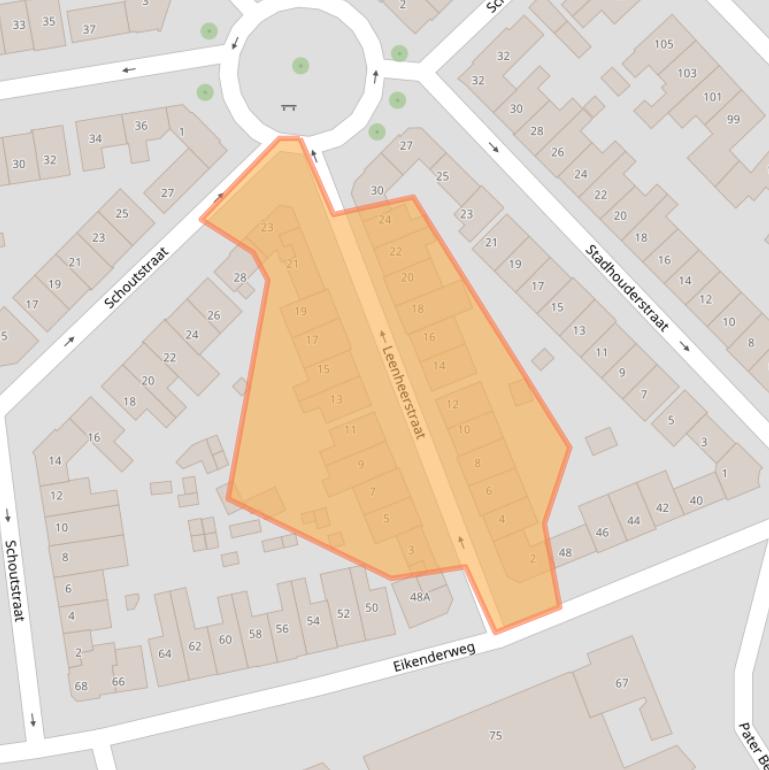 Kaart van postcodegebied 6411TS.