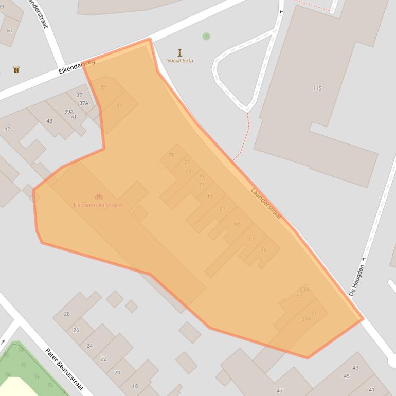 Kaart van postcodegebied 6411VB.