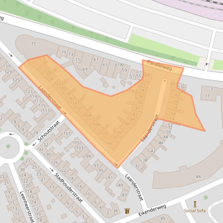 Kaart van postcodegebied 6411VE.