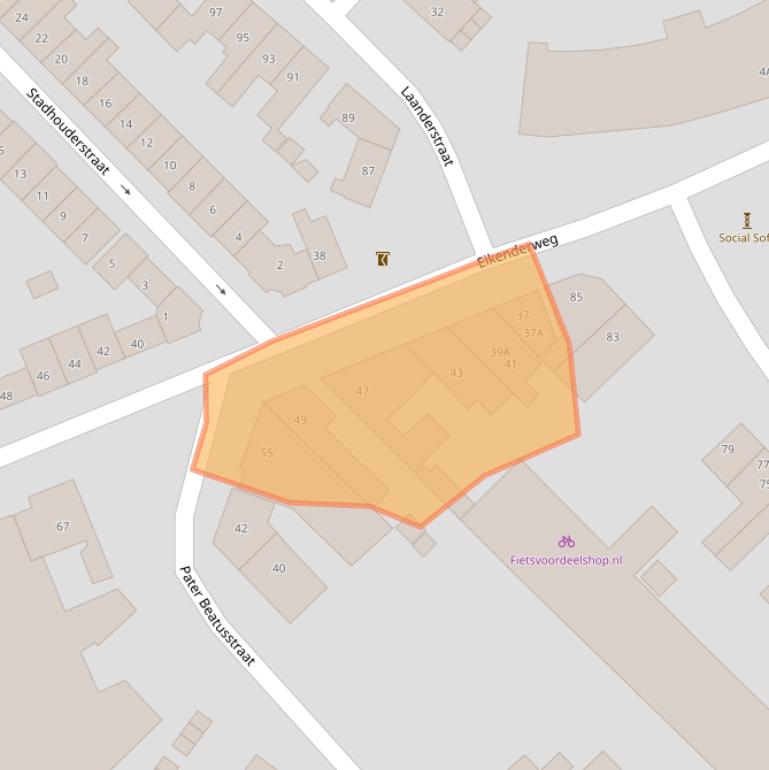 Kaart van postcodegebied 6411VH.