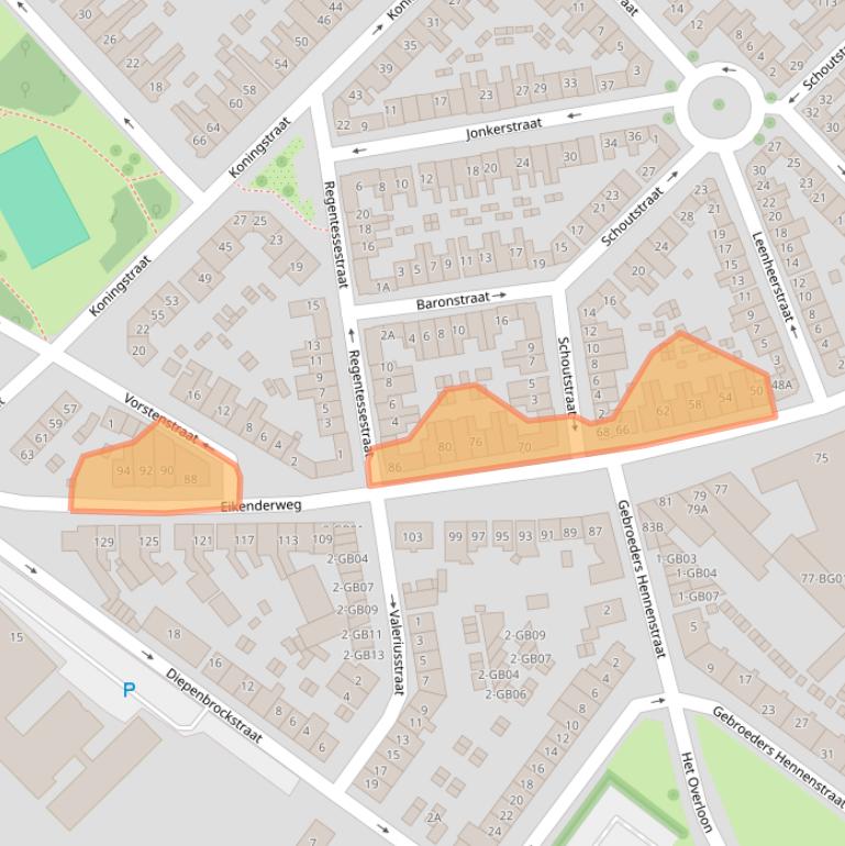 Kaart van postcodegebied 6411VM.