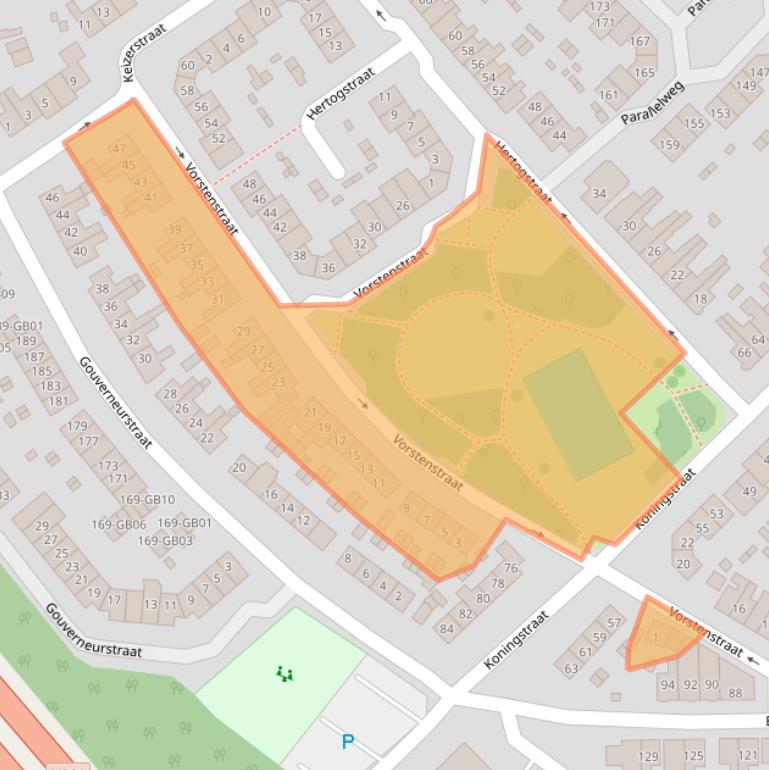 Kaart van postcodegebied 6411VV.