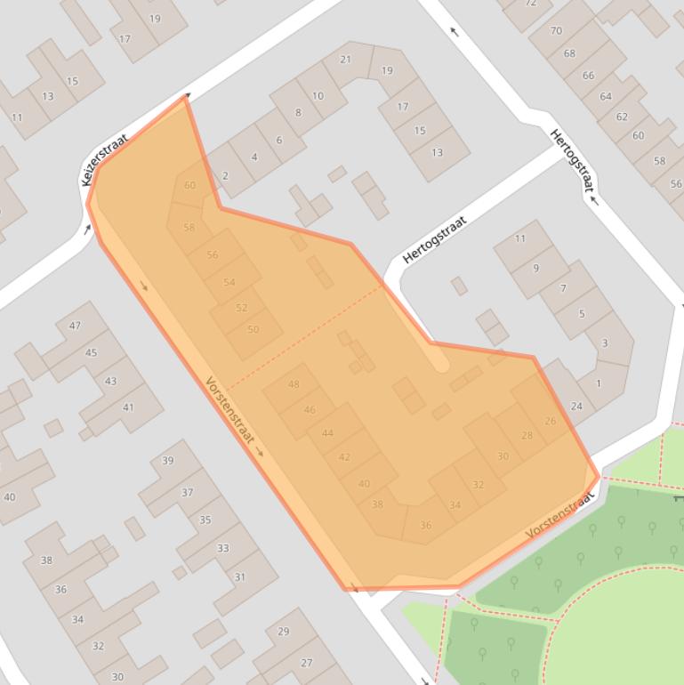 Kaart van postcodegebied 6411VX.