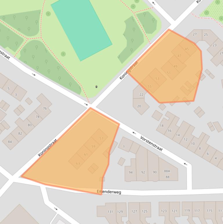 Kaart van postcodegebied 6411XC.
