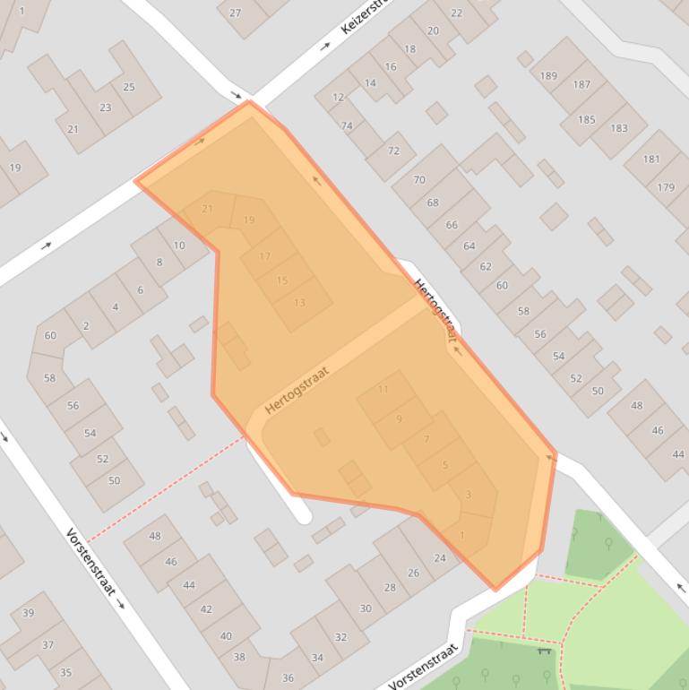 Kaart van postcodegebied 6411XL.