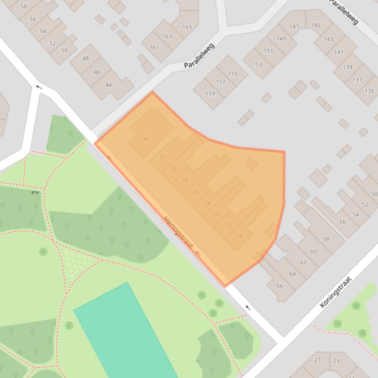 Kaart van postcodegebied 6411XN.