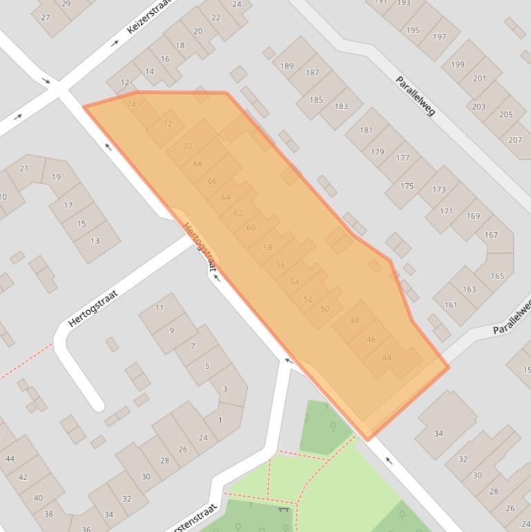 Kaart van postcodegebied 6411XP.