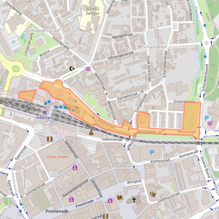 Kaart van postcodegebied 6412AA.