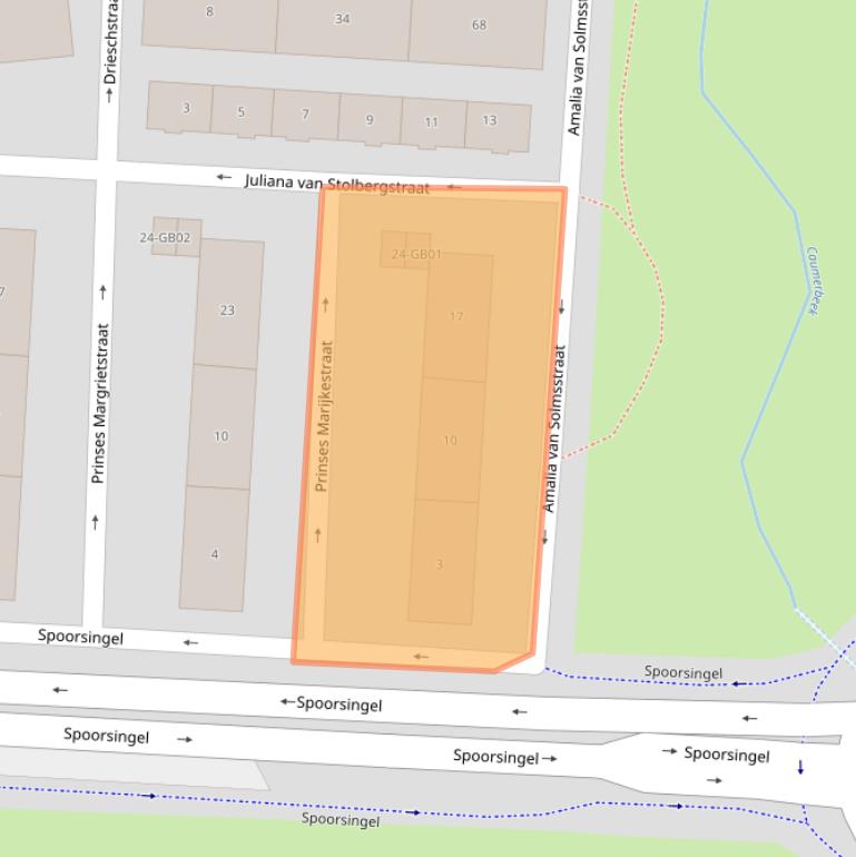 Kaart van postcodegebied 6412AD.