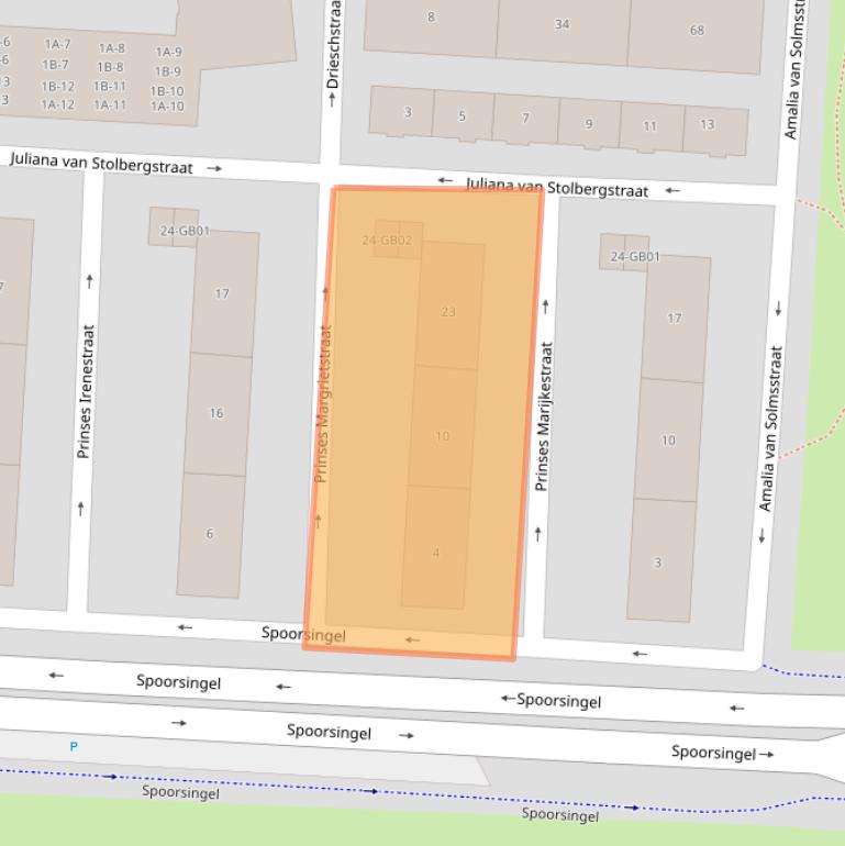 Kaart van postcodegebied 6412AE.