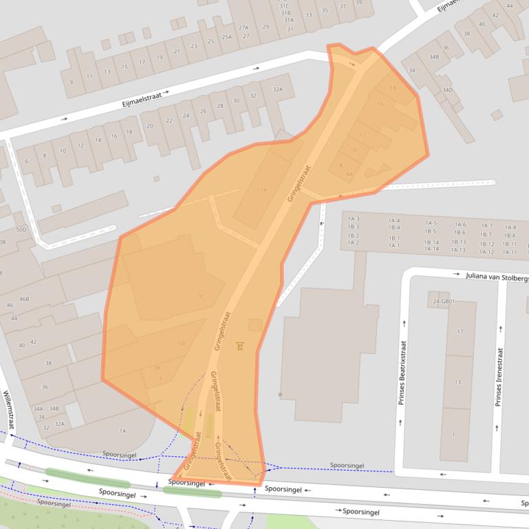 Kaart van postcodegebied 6412AK.