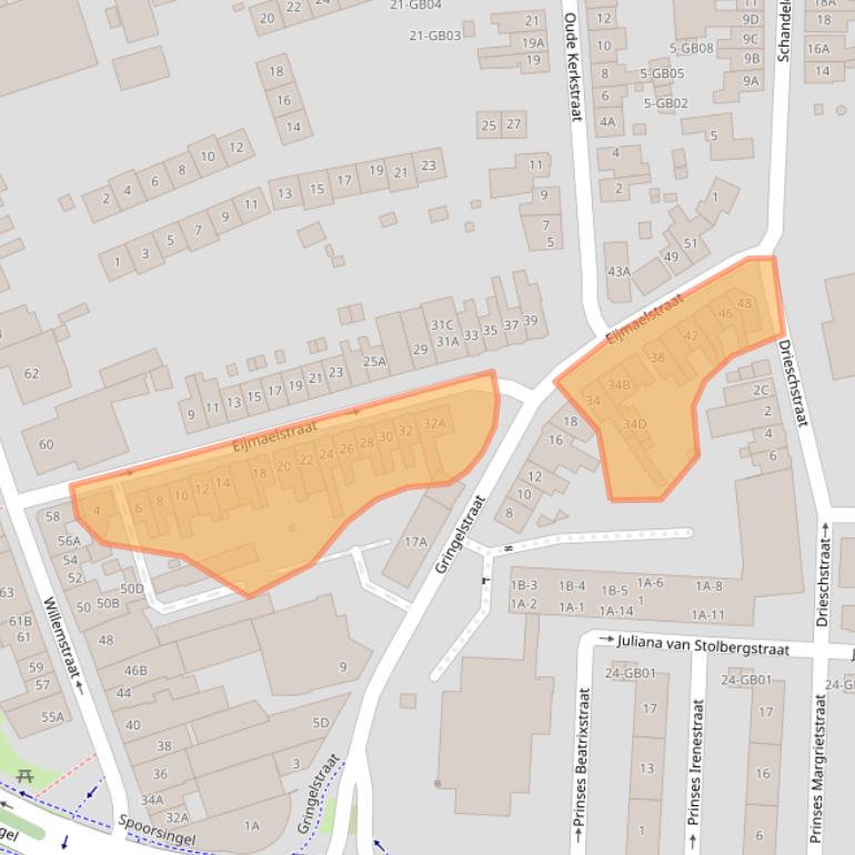 Kaart van postcodegebied 6412AM.