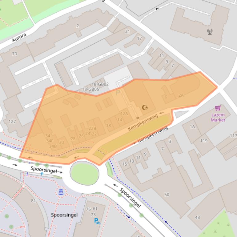 Kaart van postcodegebied 6412AW.