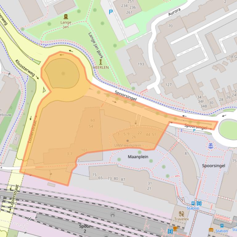 Kaart van postcodegebied 6412AZ.