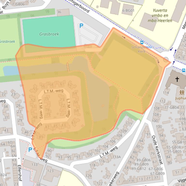 Kaart van postcodegebied 6412BR.
