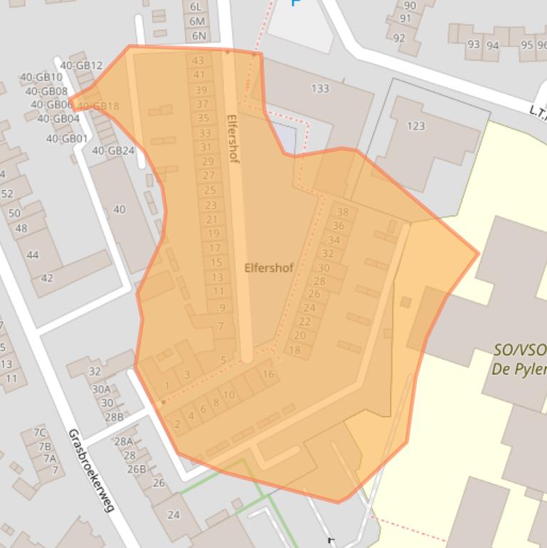 Kaart van postcodegebied 6412BT.