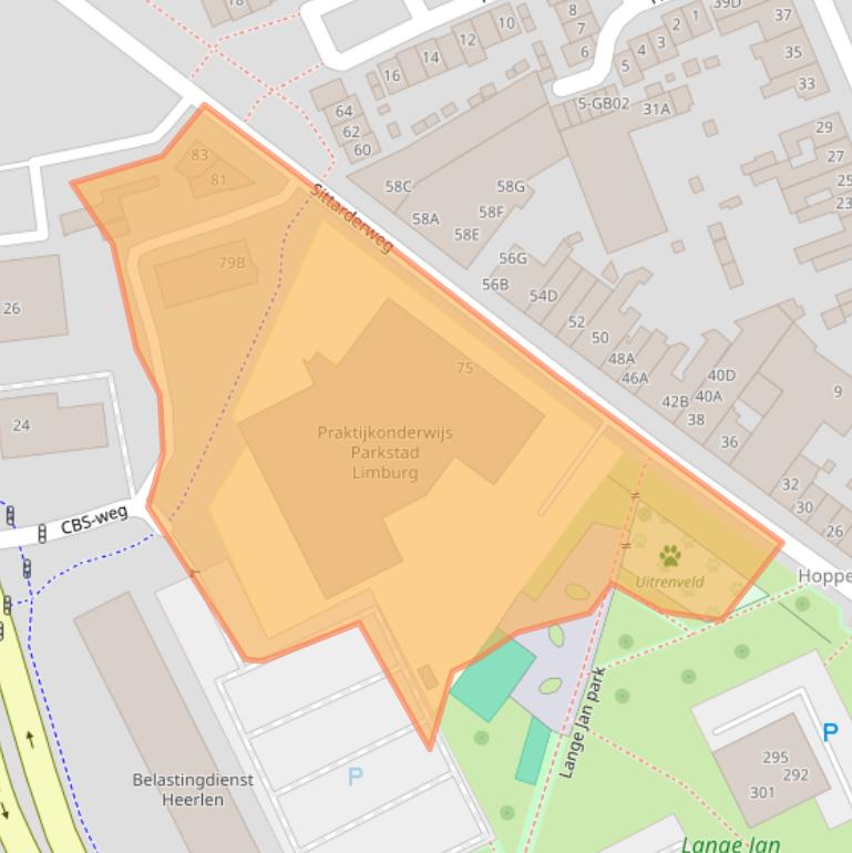 Kaart van postcodegebied 6412CC.