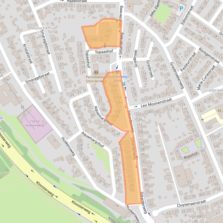 Kaart van postcodegebied 6412CD.