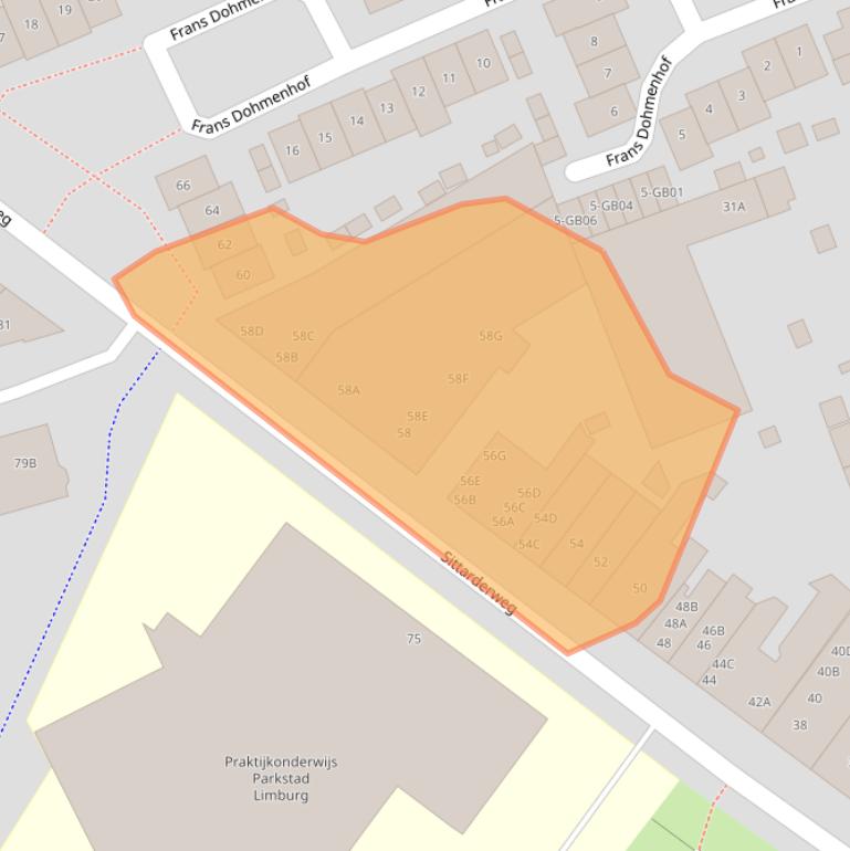 Kaart van postcodegebied 6412CH.