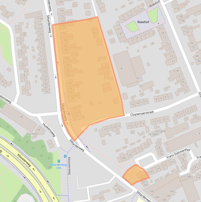 Kaart van postcodegebied 6412CJ.
