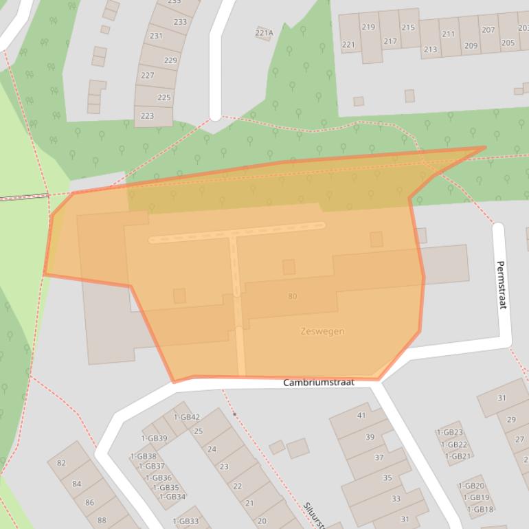 Kaart van postcodegebied 6412DH.