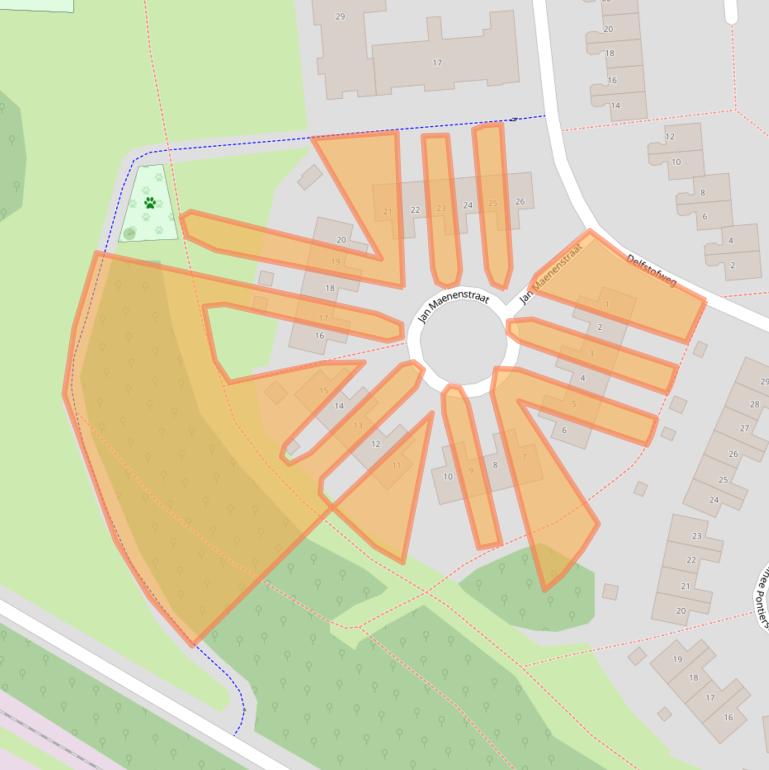 Kaart van postcodegebied 6412EG.