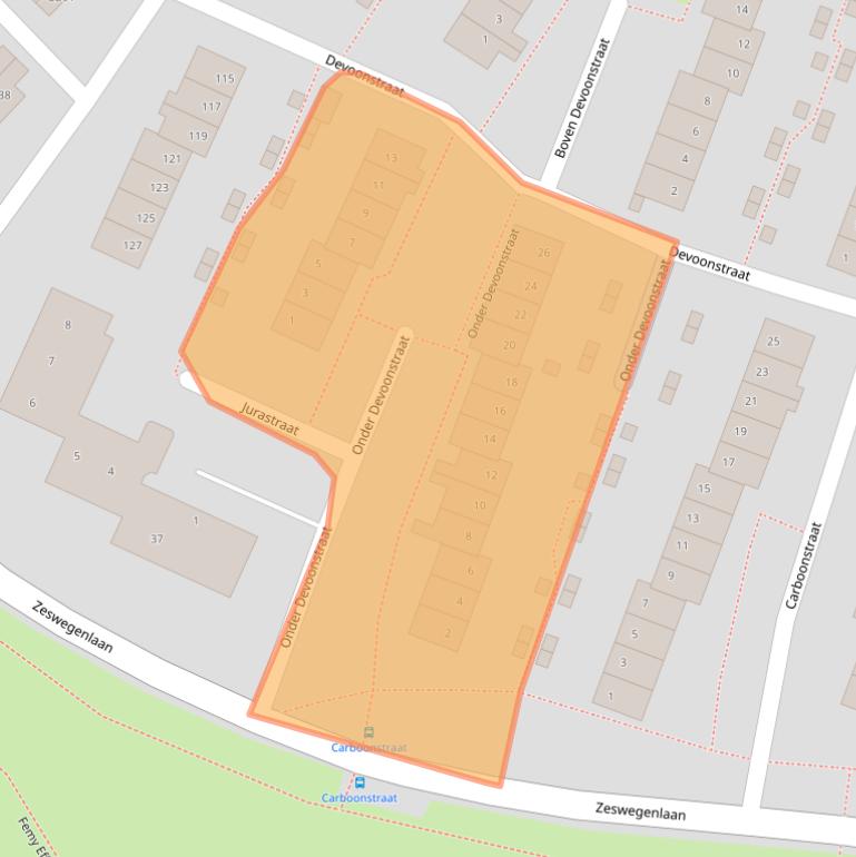 Kaart van postcodegebied 6412ER.