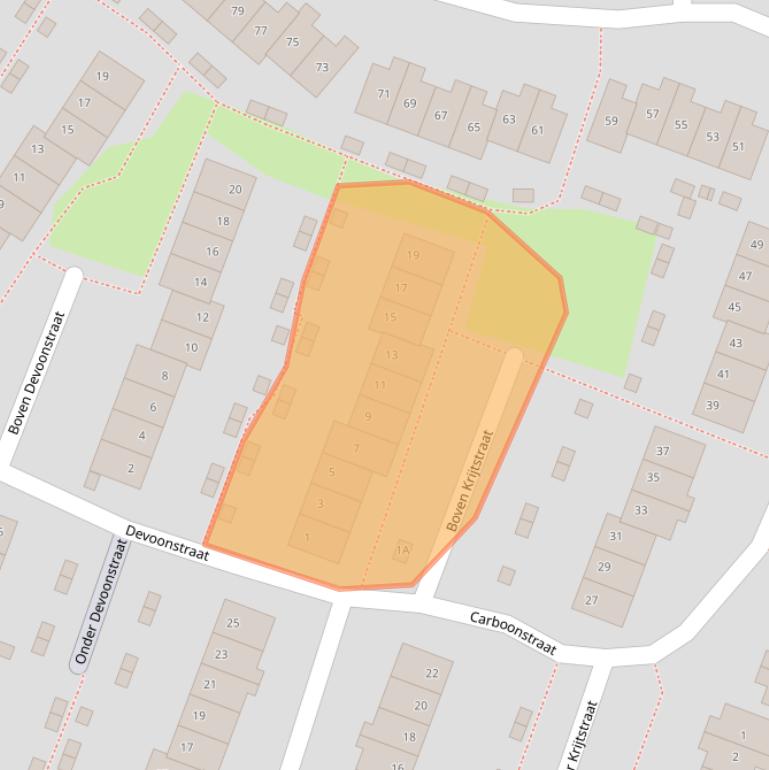 Kaart van postcodegebied 6412ES.