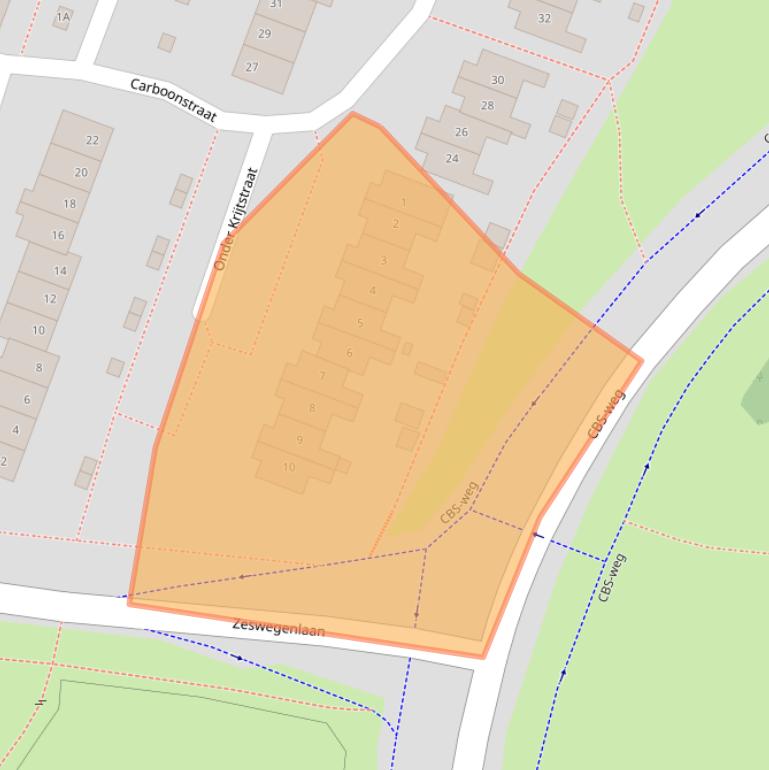 Kaart van postcodegebied 6412EV.