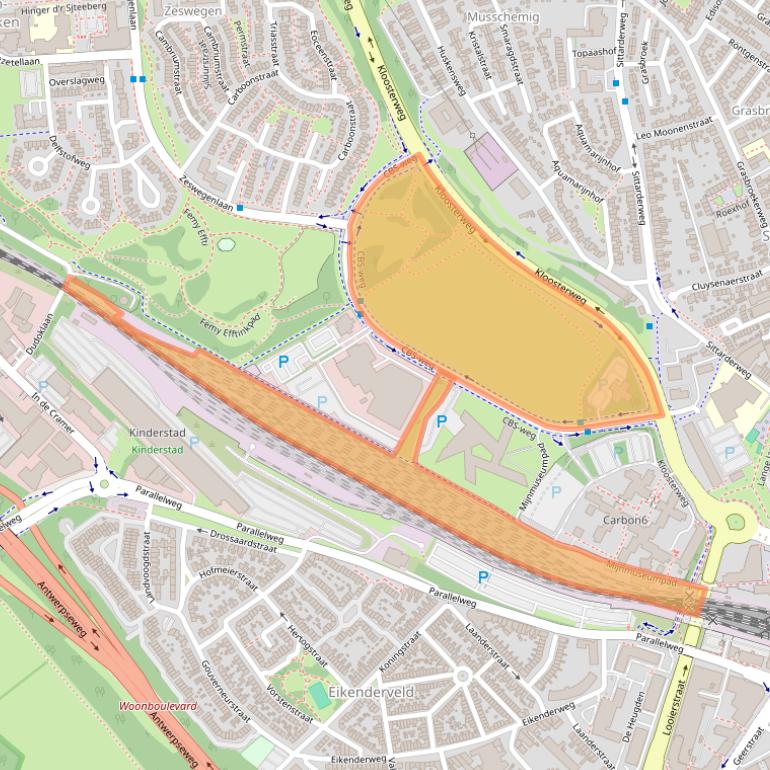 Kaart van postcodegebied 6412EZ.