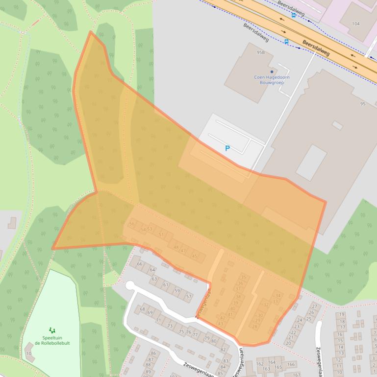 Kaart van postcodegebied 6412HB.