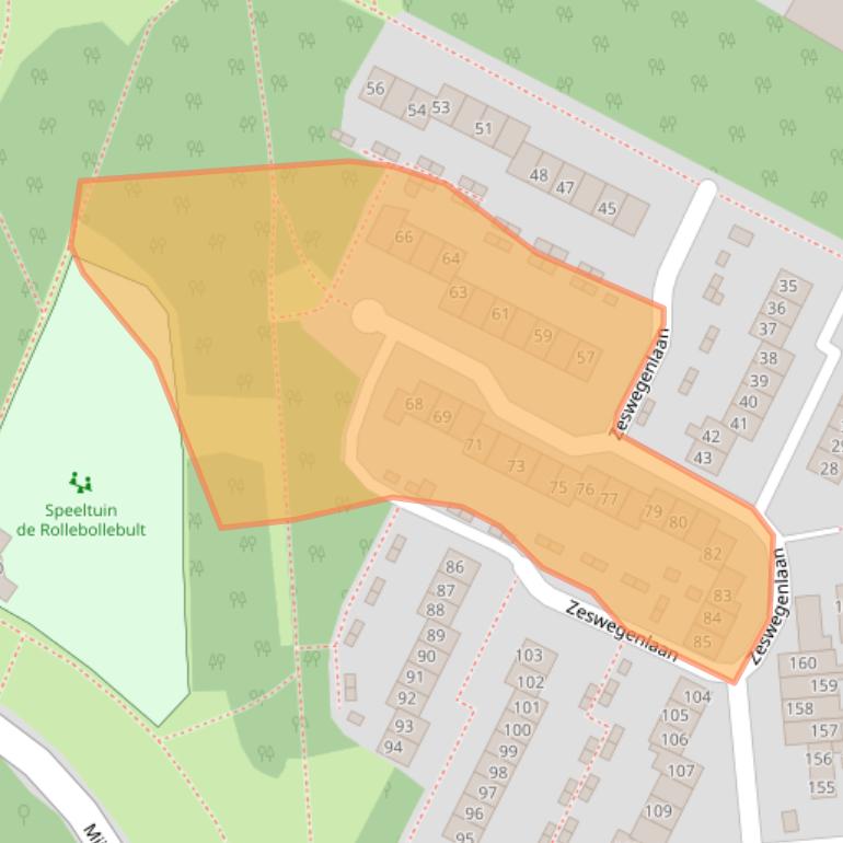 Kaart van postcodegebied 6412HC.