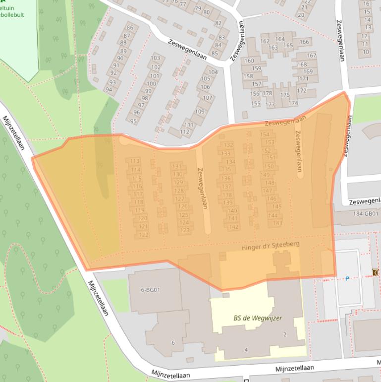 Kaart van postcodegebied 6412HE.