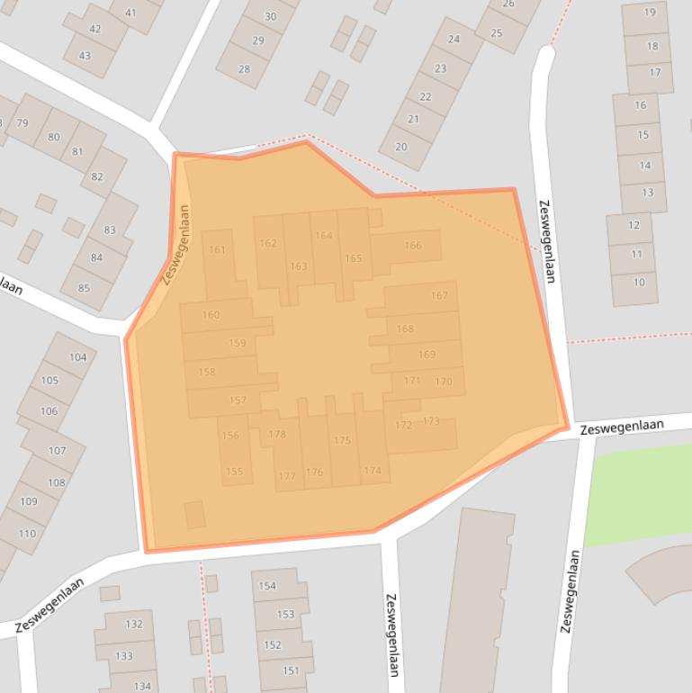 Kaart van postcodegebied 6412HG.